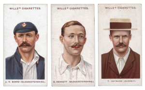 W.D. & H.O. WILLS 1908 "Cricketers" (Small "s") complete set [50], VG/EF. Cat.£375.