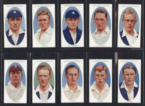 W.A. & A.C. CHURCHMAN: 1936 "Cricketers" complete series (50), superb EF.