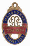 MELBOURNE CRICKET CLUB,  membership badge, made by C. Bentley, for 1933-34 (No.857). Very fine condition.