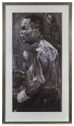 SUGAR RAY LEONARD: Stephen Holland lithograph print of the great American boxer, winner of world titles in five weight divisions, signed beneath by both Leonard and artist Stephen Holland, limited edition numbered '494' of 500, PSA/DNA Certificate of Auth - 4