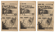 The Football Record: Special editions for the 1957 1st Semi-Final (Hawthorn v Carlton); the [Prelim.] Final (Hawthorn v Melbourne) and the Grand Final (Essendon v Melbourne). (Total: 3). Mixed condition. - 2