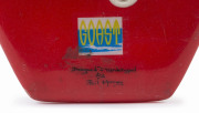 SURFING - PHIL MURRAY: triple fin thruster surfboard made for the "Surfabout Competition" with Coca-Cola decals, signed "designed and handshaped by Phil Murray", 187cm long, c.1981. - 2