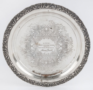 SWIMMING - SHANE GOULD: silver plated trophy tray "G.T.V.9. Olympic Swimming Carnival Feb. 1972 Best Female Performance, Shane Gould", 30cm diameter
