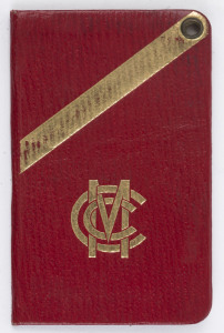 MARYLEBONE CRICKET CLUB (M.C.C., LORD'S): 1938 Season Ticket No. 3879 for member "L.J. Messel", Lord's Fixture List on the inside covers; in very good condition.