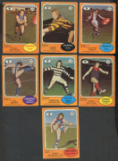 1969-1973 SCANLENS: Selection comprising 1969 Peter Walker [16], Alan Davies [24], Frank Davis [32] (4), Peter Hudson [33], Bob Greenwood [39] & Roger Dean [41]; 1970 Ian Robertson [1], Max Richardson [26], George Bissett [48], Stephen Hoffman [62]; 1972 - 5