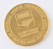 HAWTHORN: 1986 Supporters' Victorian Football League Premiership Medallion, in gilded bronze (48mm diameter), in original presentation case. - 3