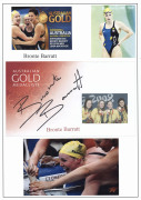 AUSTRALIAN FEMALE SWIMMING GOLD MEDALLISTS: signatures mostly on Australian Gold Medallist philatelic covers, comprising Michelle Ford (800m freestyle, 1980 Moscow, signature on colour image), Leisel Jones (100m breaststroke, 2008 Beijing, signature on co - 2