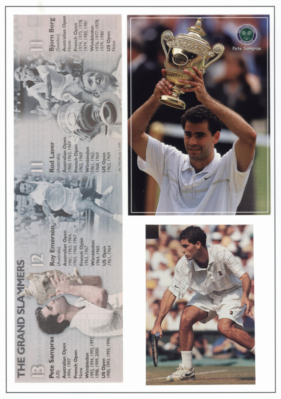 INTERNATIONAL MALE TENNIS PLAYERS: signatures of 1970s-2000s era players mostly on images of the relevant player or on philatelic covers, comprising Guillermo Vilas, Mats Wilander, Albert Costa, Jim Courier, Michael Stitch, Marat Safin, Pete Sampras, Ye