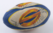 BRISBANE BRONCOS: miniature football with signatures of numerous players many of whom featured in the 1998 Grand Final win, including Allan Langer, Steve Renouf, Wendell Sailor, Gordon Tallis & Shane Webcke. - 2