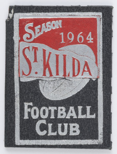 ST. KILDA: Member's Season Ticket for 1964, with fixture list and hole punched for each game attended, named inside to N.E.Prater (No.1845). Good condition.