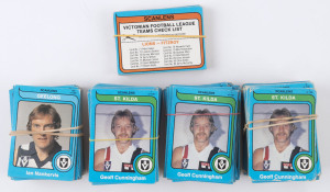 1980 SCANLENS "Footballers", two part sets, [130/168 & 118/168], plus spares [171] and checklists [33] , mixed condition. (452)