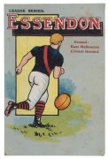 1906-07 "Valentine's League Series" postcards for ESSENDON, GEELONG and SOUTH MELBOURNE, (3). Mixed condition, but quite rare. - 2