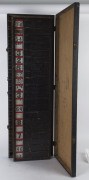 A vintage trackside "bookies board" in original timber carry case, early 20th century, 111cm high - 2