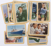 WOOLWORTHS SWAP CARDS: 1956 Olympics set [16, yellow-ochre borders] with Peter Fox images of Olympic scenes and Australian athletes including Betty Cuthbert, Dawn Fraser, John Landy & Shirley Strickland, corner mount impressions, G/VG. - 2