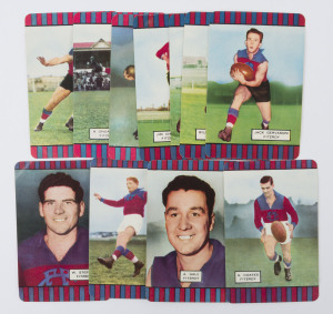 COLES 1954-55 - FITZROY: group of cards comprising 1954 Series 1 (4), 1954 Series 2 (3) and 1955 Series 3 (4); corner mount impressions, overall G/VG. (11).