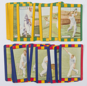 COLES (AUSTRALIA): 1953-54 "Australian & English Cricketers", complete set [28]; corner mount impressions, G/VG.