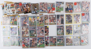 1993-1994 SELECT CARDS: common series accumulation with 'complete team' sets comprising Adelaide, Collingwood, Fitzroy, Footscray, North Melbourne (3 sets) and Sydney; also signed cards incl. Wayne Carey (4), Jason Dunstall, Mick McGuane, Robert Harvey, N