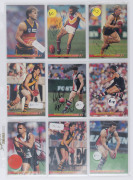 1993-1994 SELECT CARDS: common series accumulation with 'complete team' sets comprising Adelaide, Collingwood, Fitzroy, Footscray, North Melbourne (3 sets) and Sydney; also signed cards incl. Wayne Carey (4), Jason Dunstall, Mick McGuane, Robert Harvey, N - 4