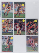 1993-1994 SELECT CARDS: common series accumulation with 'complete team' sets comprising Adelaide, Collingwood, Fitzroy, Footscray, North Melbourne (3 sets) and Sydney; also signed cards incl. Wayne Carey (4), Jason Dunstall, Mick McGuane, Robert Harvey, N - 5