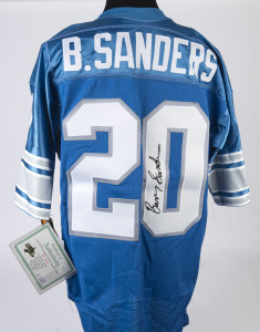 NFL - BARRY SANDERS: signed Number #20 Detroit Lions size 48 jersey, with "All Stars" CofA.