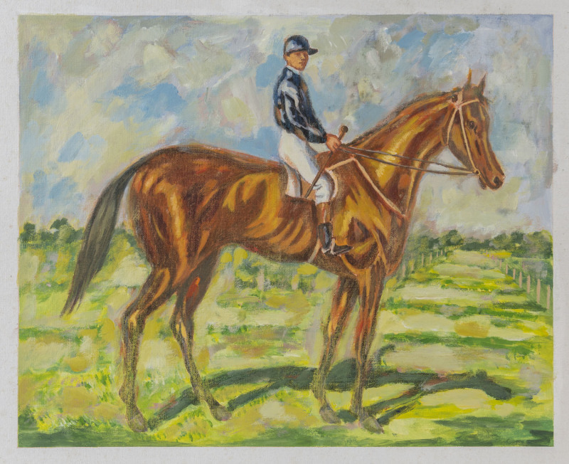 Joseph GREENBERG (1923 - 2007) Archer, 1861 Melbourne Cup Winner, acrylic on artist board,