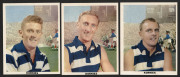 KORNIES 1959 'SCOREBOARD' SERIES - GEELONG: Geoff Williams, John O'Neill & Neil Trezise, cards 16, 17 & 18 [3/36]; G/VG. (3).