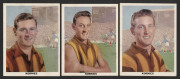 KORNIES 1959 'SCOREBOARD' SERIES - HAWTHORN: Brendan Edwards, John Peck & Graham Arthur cards 19, 20 & 21 [3/36]; G/VG. (3).