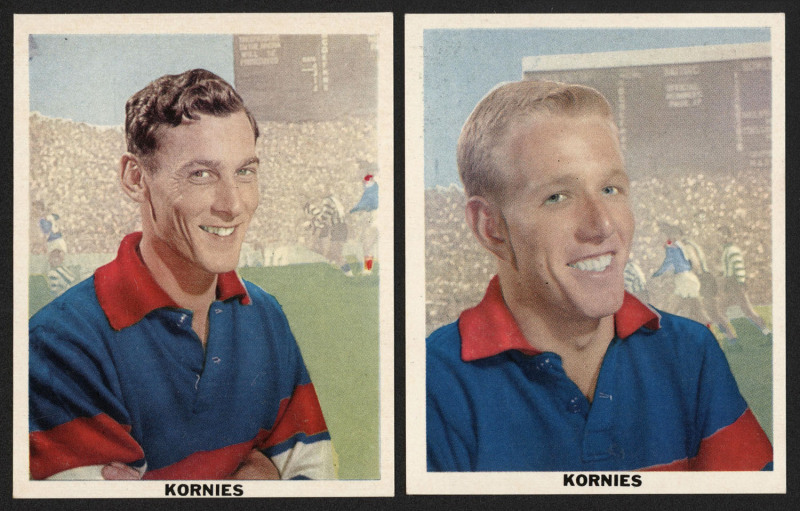 KORNIES 1959 'SCOREBOARD' SERIES - FOOTSCRAY: John Schultz & Lyle Anderson, cards #14 & 15 [2/36]; G/VG. (2).