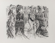 Joseph GREENBERG (1923 - 2007) Cup Fashion : 1876, pen & ink on artist card, 45 x 61cm.