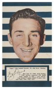 ARGUS 1953 "FOOTBALL PORTRAITS" - GEELONG: complete set of Geelong players [6] including Bob Davies, issued as a part of a set of 72 large-sized cards (each 11x19cm); G/VG. (6)