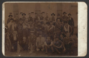 "PRESTON STAR FOOTBALL CLUB": original photograph, mounted on card, annotated verso "Preston Start Football Club/Season 1899 Victoria", overall 16.5 x 10.5cm.