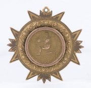 August 1924 engraved 9ct gold fob (4.7gms) from the L[AUNCESTON?] F.C. : Presented To J. CASHMAN - GOOD PLAY - AUG. 1924"