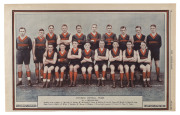 1929 "THE AUSTRALASIAN NEWSPAPER" - FOOTBALL TEAM PHOTOS: almost complete set [16/17, ex Collingwood]; G/VG. Very scarce as a near-complete set. - 2