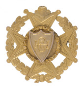 HARCOURT CRICKET CLUB: Attractive 9ct gold badge (5.1gms) engraved verso "B.D.C.A. Presented to H. EDEN : Highest Individual Score 1908-9". "B.D.C.A." refers to the Ballarat District Cricket Association. Harcourt Cricket Club was established in 1874.