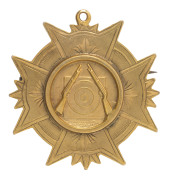 RIFLE CLUB AWARD: A 9ct gold badge (10.0gms) engraved verso "S.E.D.R.C. UNION 1923 - Championship of Rifle - Won by A.E.M. FORSTER - Presented by G. WARD."