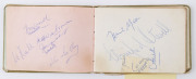 AUTOGRAPH BOOK: with mostly cricketer signatures from 1940s-60s era including Australian Test players Don Bradman, Richie Benaud, Bob Simpson, Neil Harvey, Wally Grout, Alan Davidson, Norm O'Niell, Bill Lawry & Graham McKenzie; West Indians Gary Sobers, - 3