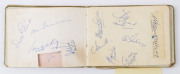 AUTOGRAPH BOOK: with mostly cricketer signatures from 1940s-60s era including Australian Test players Don Bradman, Richie Benaud, Bob Simpson, Neil Harvey, Wally Grout, Alan Davidson, Norm O'Niell, Bill Lawry & Graham McKenzie; West Indians Gary Sobers, - 4