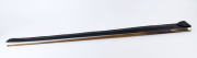 Burwat "Champion" cue by Burroughes & Watts (Regn no.292596), ash shaft with Macassar ebony butt, original ash peg in butt end; length 57" (145cm), weight 16oz, with soft vinyl cue case. A revered cue brand, favoured by Alex Higgins. - 2