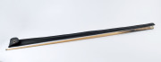 HORACE LINDRUM - CUE: "Champion" cue made by Peradon, ash shaft with hand spliced Macassar ebony butt, engraved ivory brand plate, length 57" (145cm), weight 17oz, soft vinyl cue case. c.1950s. - 2