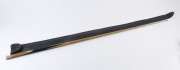 HORACE LINDRUM - CUE: "Champion" cue made by Peradon, ash shaft with spliced ebony butt, engraved ivory brand plate with half-length image of Lindrum, length 57" (145cm), weight 16.50oz, soft vinyl cue case. c. late 1950s. - 2