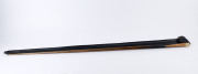 JOE DAVIES - CUE: "Champion '114'" cue made by Peradon or EJ Riley, ash shaft with spliced ebony butt, birds-eye maple front splice. These cues were made to commemorate Davies' 114' break in March 1933; weight 16oz, length 57" (145cm), soft vinyl cue case - 2