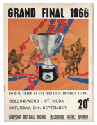 The Football Record: 1966 Special edition for the Grand Final between Collingwood and St. Kilda, famously won by the Saints by 1 point.