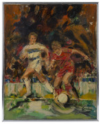 JOSEPH GREENBERG (1923 - 2007) QPR v Liverpool, acrylics & oil on board, signed lower right, 75 x 60cm. - 2