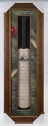 "AUSTRALIAN CRICKET MASTERS": full-size cricket bat signed by eleven Australian cricketers including six members of the 1948 "Invincibles". Signatures comprise Peter Burge, Neil Harvey, Colin McDonald, Alan Davidson, Sam Loxton, Bill Johnston, Richie Ben - 2