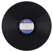 DAVE SANDS (1926 - 1952) - AUSTRALIAN ABORIGINAL BOXER - ONE OF THE GREATEST BOXERS NEVER TO HAVE WON A WORLD TITLE: circa 1950 12 inch 78rpm record titled "Interview with Dave Sands", produced by the Broadcasting Exchange of Australia [Melb.], containing