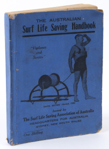 LIFE SAVING: The 1938 edition of "THE AUSTRALIAN SURF LIFE SAVING HANDBOOK", 287pp + illustrations. [Sydney, Evans & Son.].