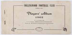 COLLINGWOOD FC - 1963 PLAYERS' ALBUM: Club publication with page dedicated to each player, 11 signatures on reverse of WANFL players including Derek Chadwick, Norm Rogers, John Todd & Malcolm Atwell.