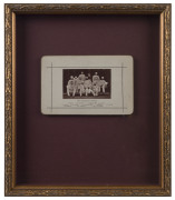 1878 THE AUSTRALIAN TEAM TO ENGLAND & NORTH AMERICA: original albumen photograph, laid down on backing page with the names of "The Australian Twelve" printed below. Overall 11 x 17cm. (Framed & glazed, 36 x 31cm.). - 2