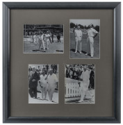 FEBRUARY 1963 - BRADMAN'S LAST MATCH: MANUKA OVAL, CANBERRA.Fifteen years after his last appearance withe the Australian Test team, Bradman accepted the invitation from Prime Minister Robert Menzies to lead his "Prime Ministers XI" against an M.C.C. Touri - 2