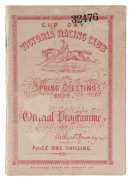 1929 OFFICIAL PROGRAMME/RACE BOOK: for Melbourne 'Cup Day, Victoria Racing Club, Spring Meeting 1929, Official Programme' (Tuesday, 5th November) listing Phar Lap in his first Melbourne Cup.